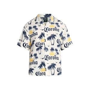Corona Men's 3XL All-over Graphic Print Woven Resort Shirt Hawaiian Camp - NWT